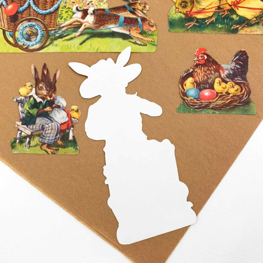 German Easter Bunnies Loose Easter Paper Scrap Pack
